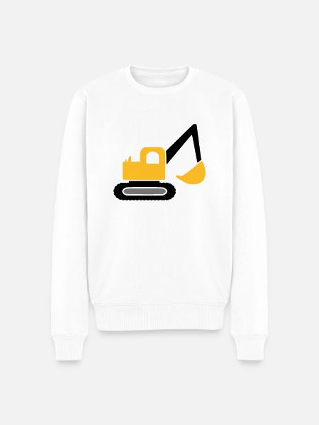 Excavator vehicle - Men's Premium Organic Jumper - white