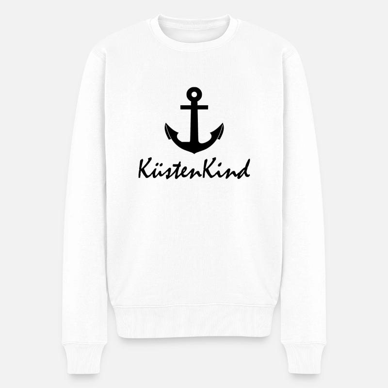 Ancre de l’enfant côtier - Pull Premium bio Homme - blanc