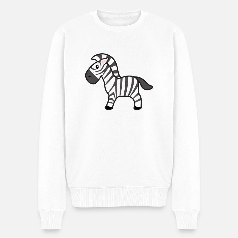 zebra - Männer Premium Bio Pullover - Weiß