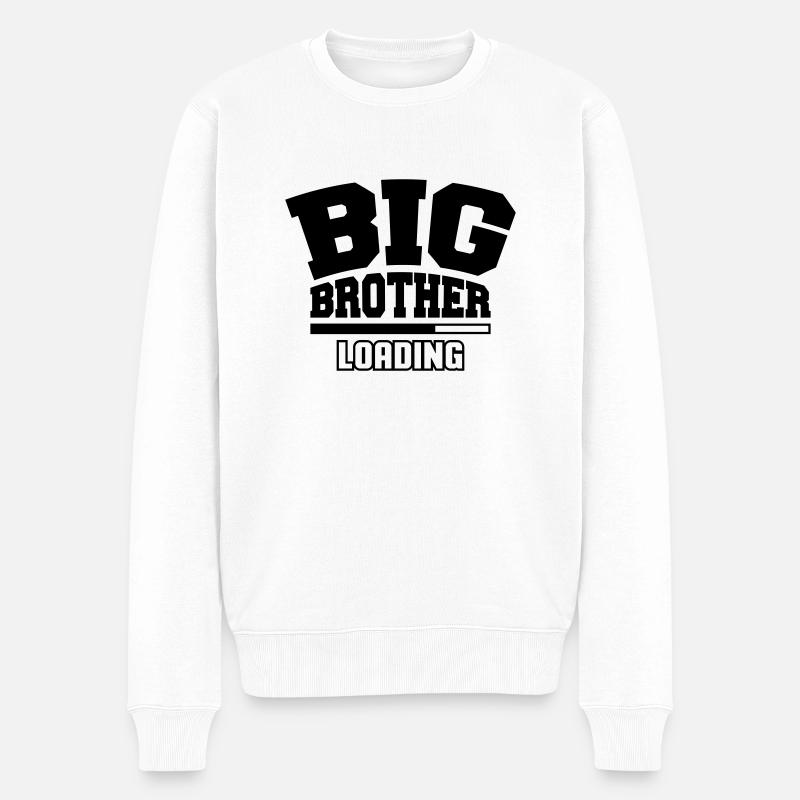 Big Brother Loading - Männer Premium Bio Pullover - Weiß