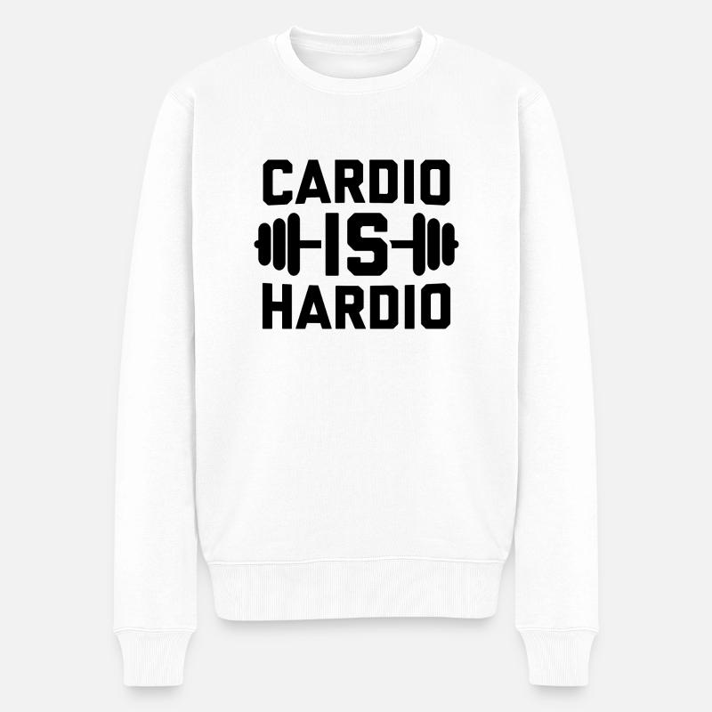cardio est hardio - Pull Premium bio Homme - blanc