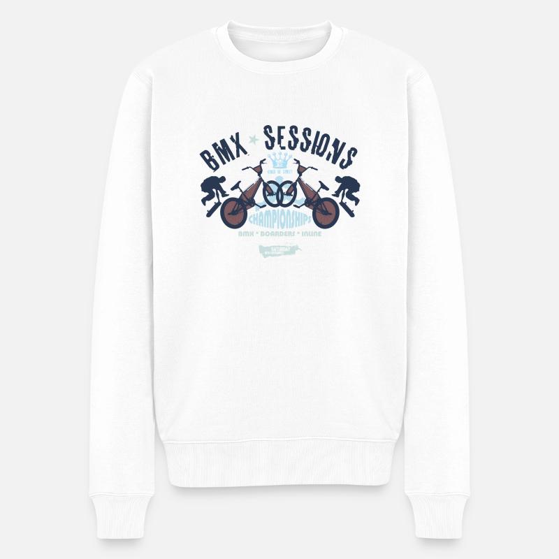 bmx champion NEU - Männer Premium Bio Pullover - Weiß