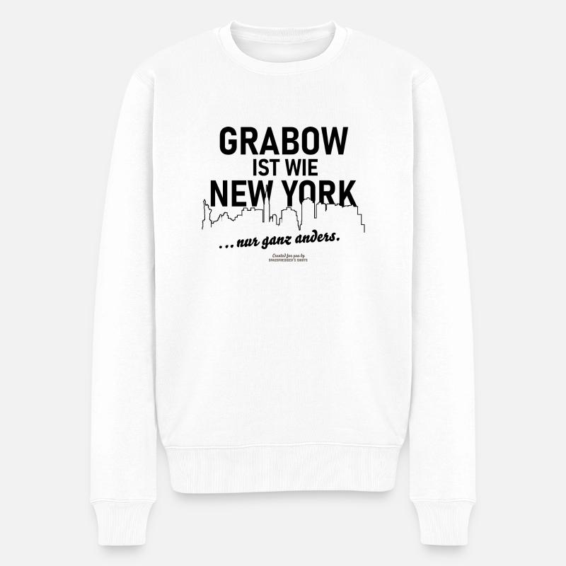 Grabow - Männer Premium Bio Pullover - Weiß