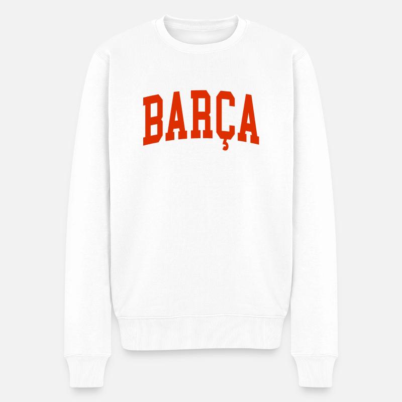 barca - Männer Premium Bio Pullover - Weiß