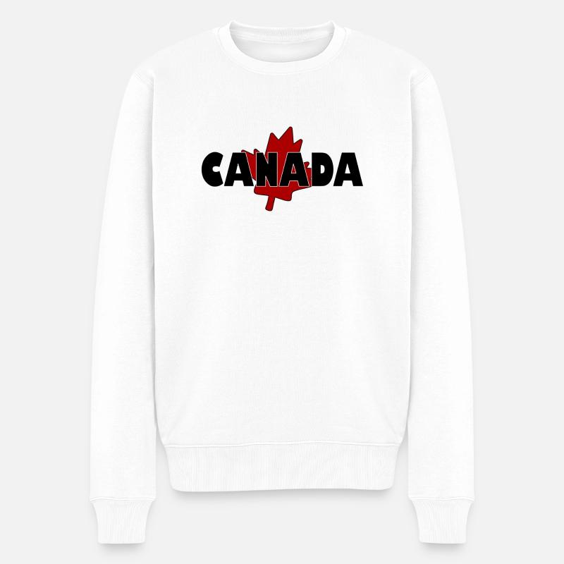 Canada feuille d'erable - Pull Premium bio Homme - blanc