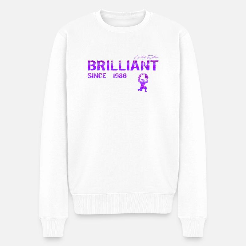 Brillant depuis 1986 - Pull Premium bio Homme - blanc