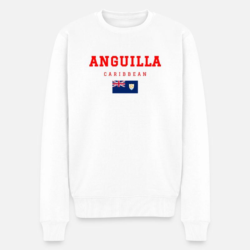 Anguilla - Männer Premium Bio Pullover - Weiß