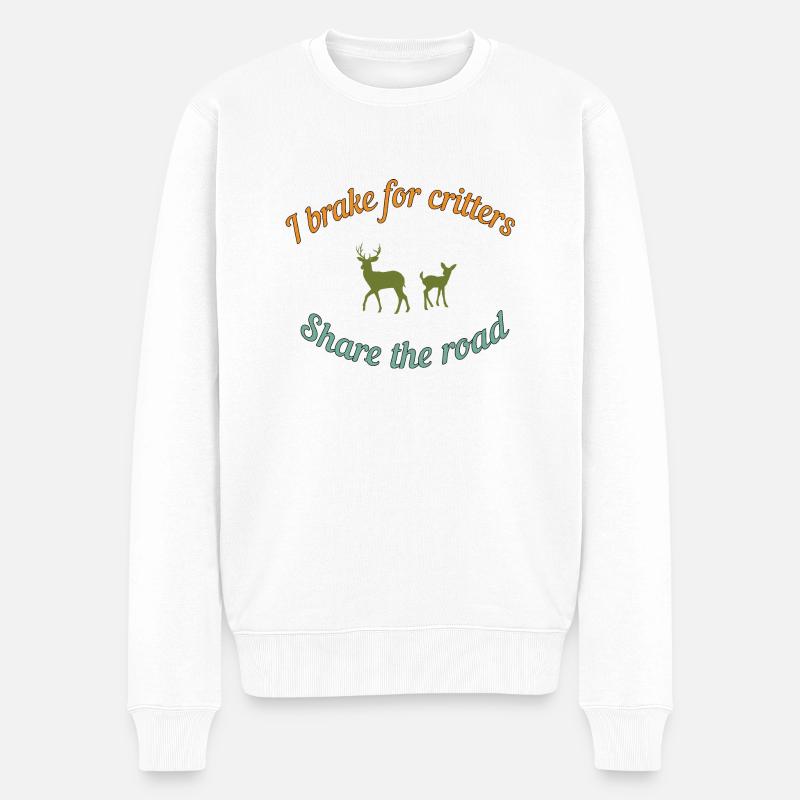 Je freine pour les animaux - Pull Premium bio Homme - blanc