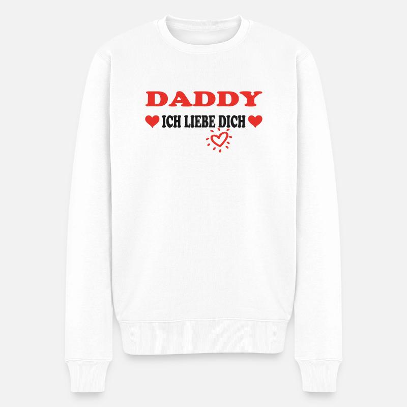 DADDY Ich liebe dich - Pull Premium bio Homme - blanc