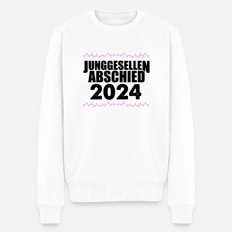 junggesellen abschied - Männer Premium Bio Pullover - Weiß
