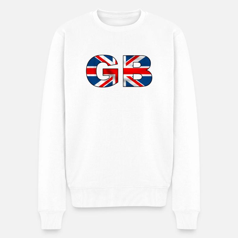 GB Union Jack - Pull Premium bio Homme - blanc