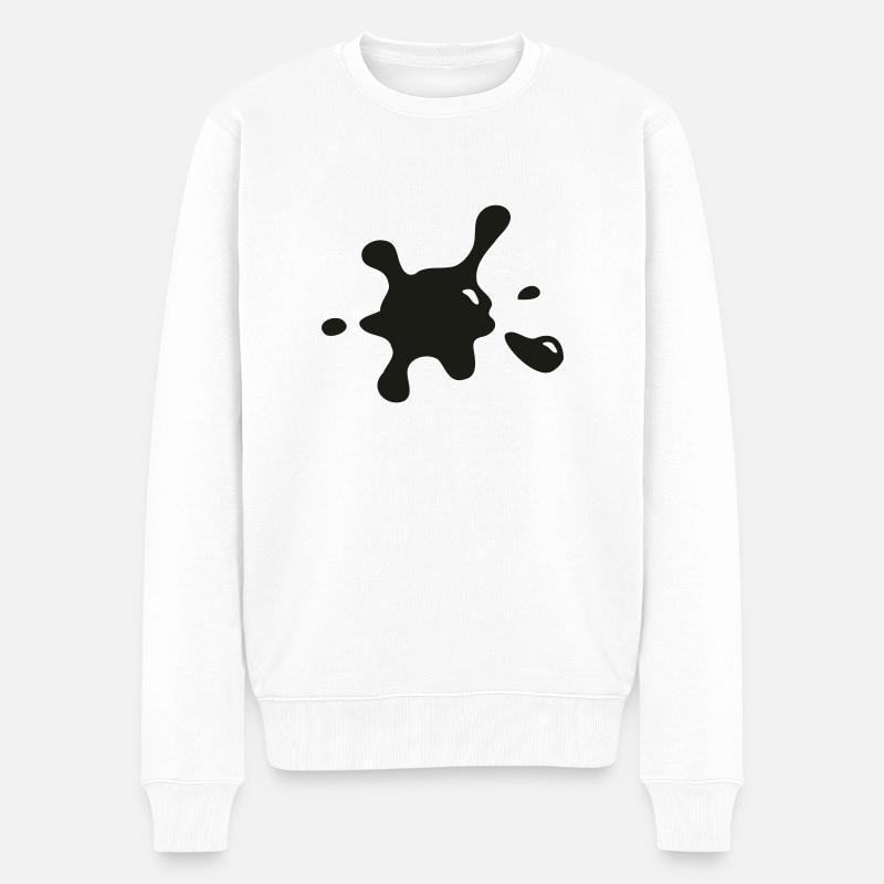tintenklecks - Männer Premium Bio Pullover - Weiß
