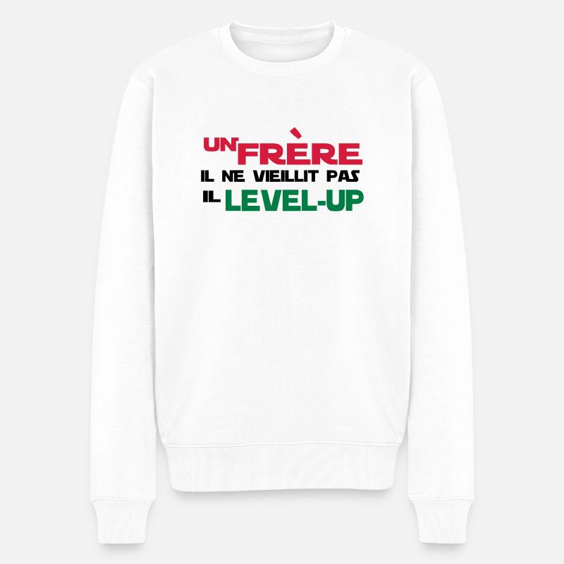 UN frère NE VIEILLIT PAS - Pull Premium bio Homme - blanc