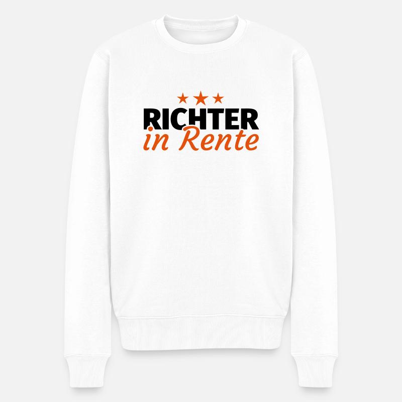 Richter Rente Ruhestand Geschenk - Männer Premium Bio Pullover - Weiß