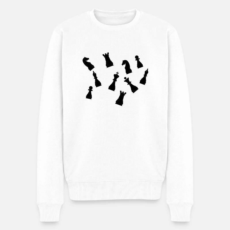 chess - Pull Premium bio Homme - blanc