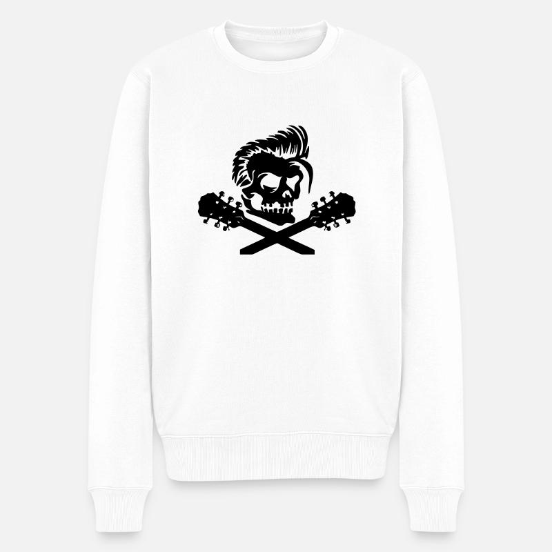 gitarre - Pull Premium bio Homme - blanc