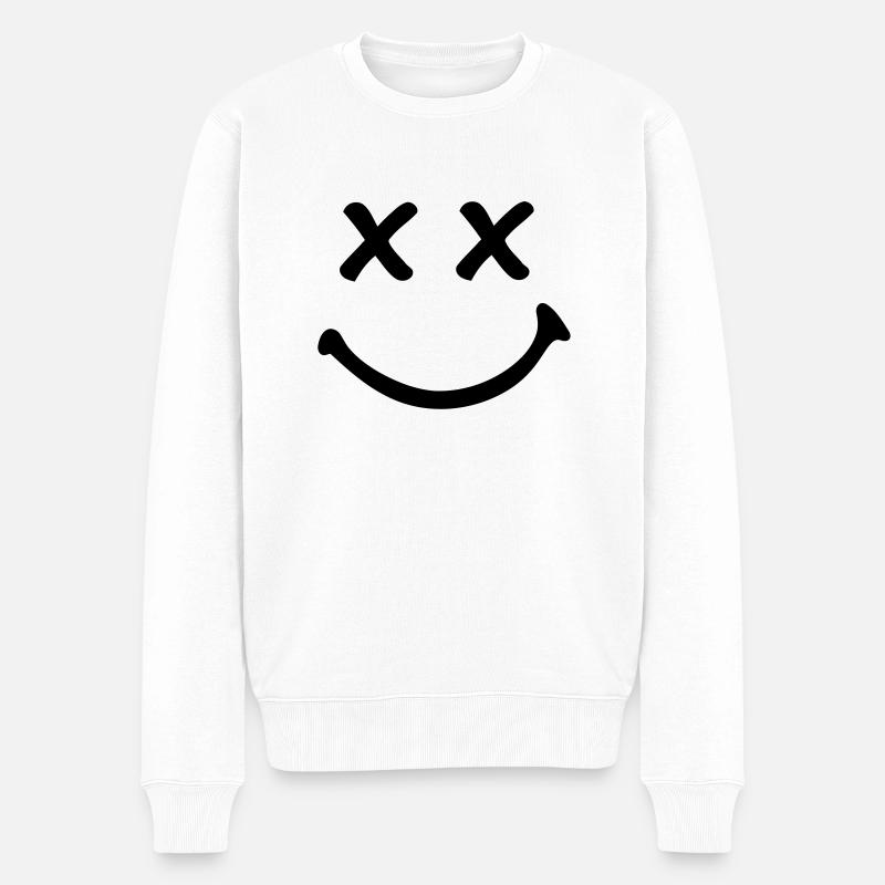 Smiley - Pull Premium bio Homme - blanc