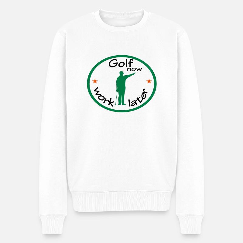 golf - Männer Premium Bio Pullover - Weiß