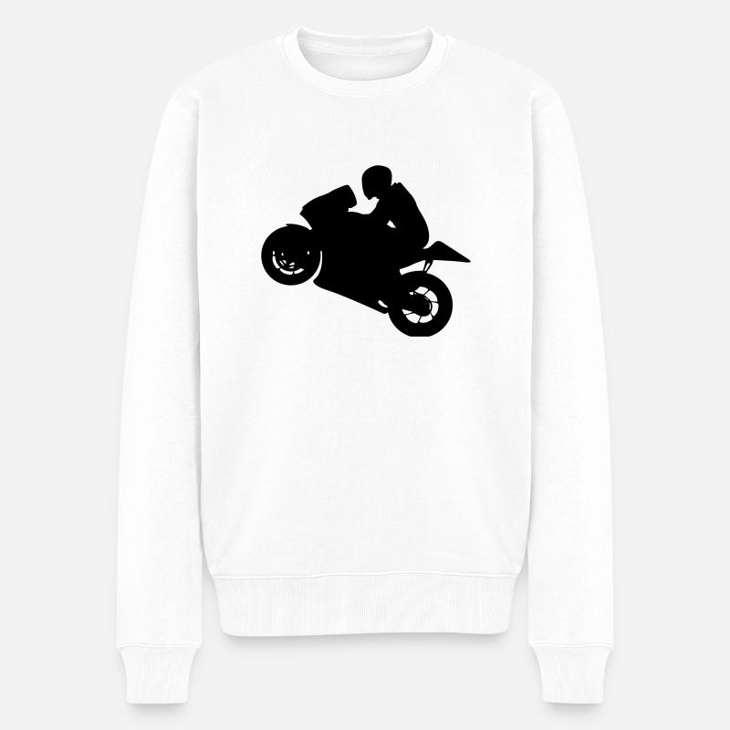 MotoGP # 8 - Pull Premium bio Homme - blanc