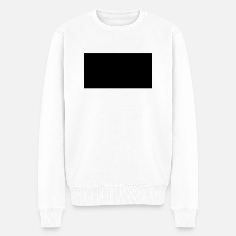 rechteck - Männer Premium Bio Pullover - Weiß