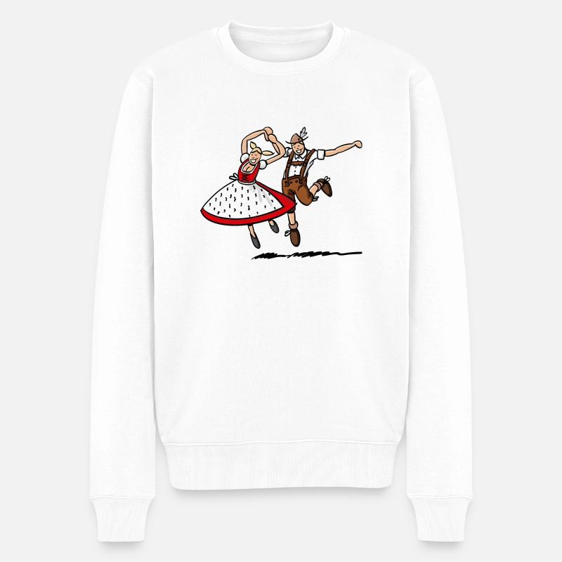 Sauter bavarois Danseur Couple - Pull Premium bio Homme - blanc