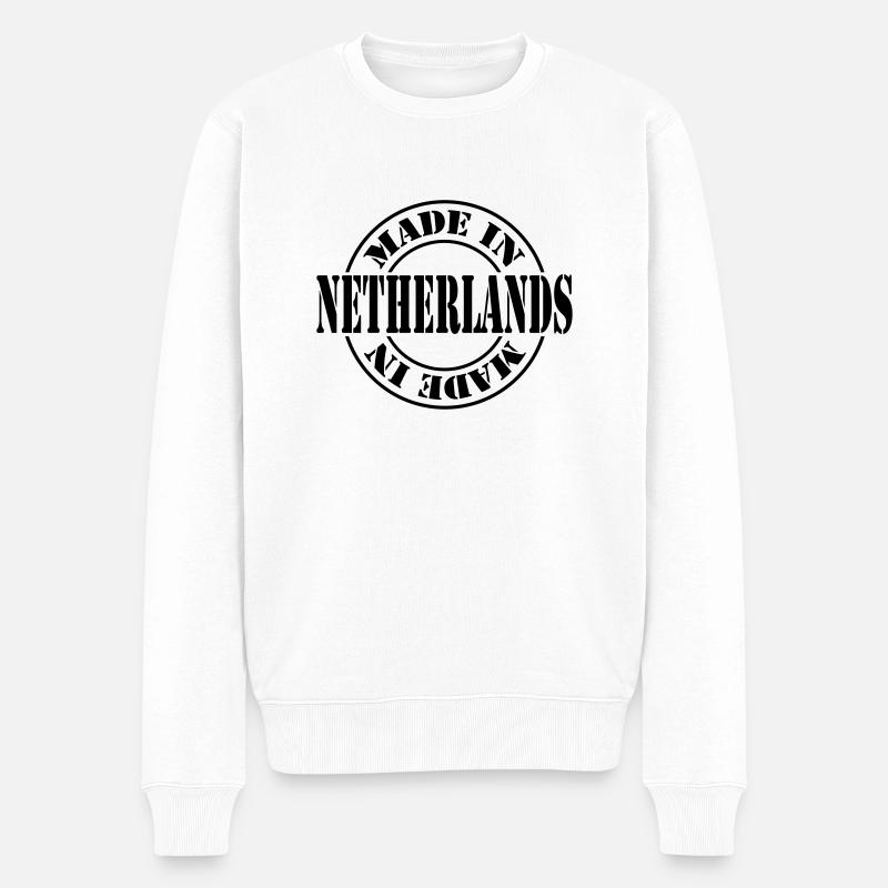 made in netherlands m1k2 - Pull Premium bio Homme - blanc