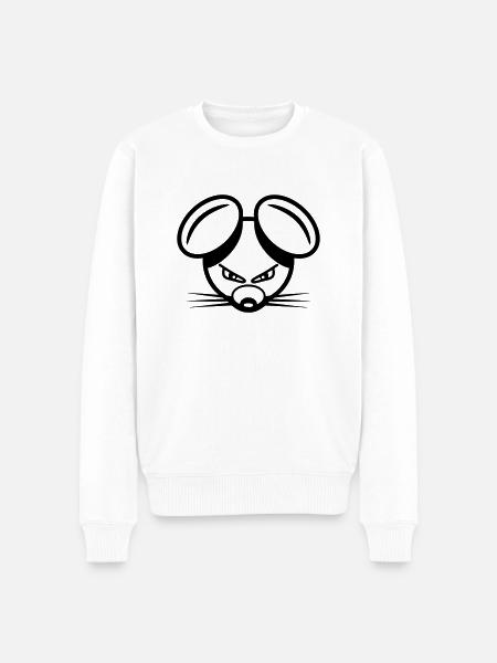 angry mouse - Men's Premium Organic Jumper - white