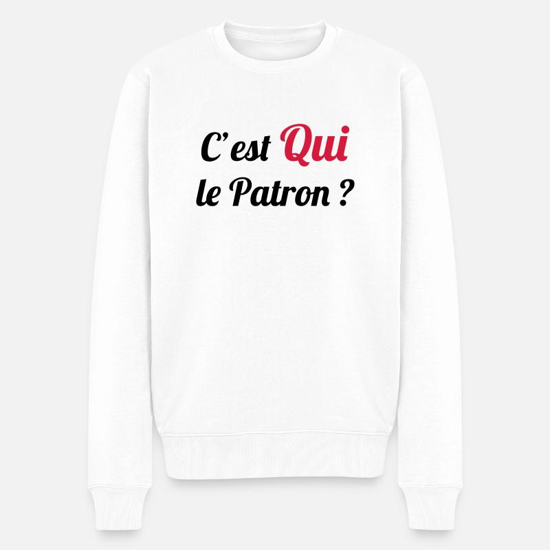 c'est QUI le Patron ? - Pull Premium bio Homme - blanc