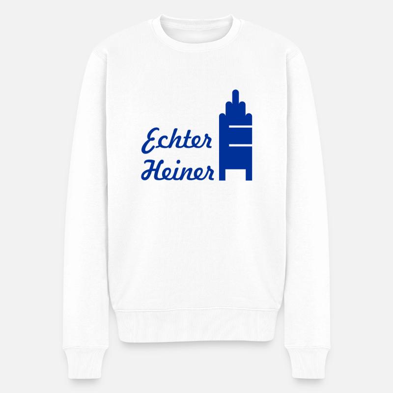 Echter Heiner - Männer Premium Bio Pullover - Weiß