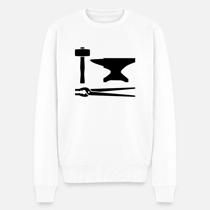 Blacksmith tools - Men's Premium Organic Jumper - white