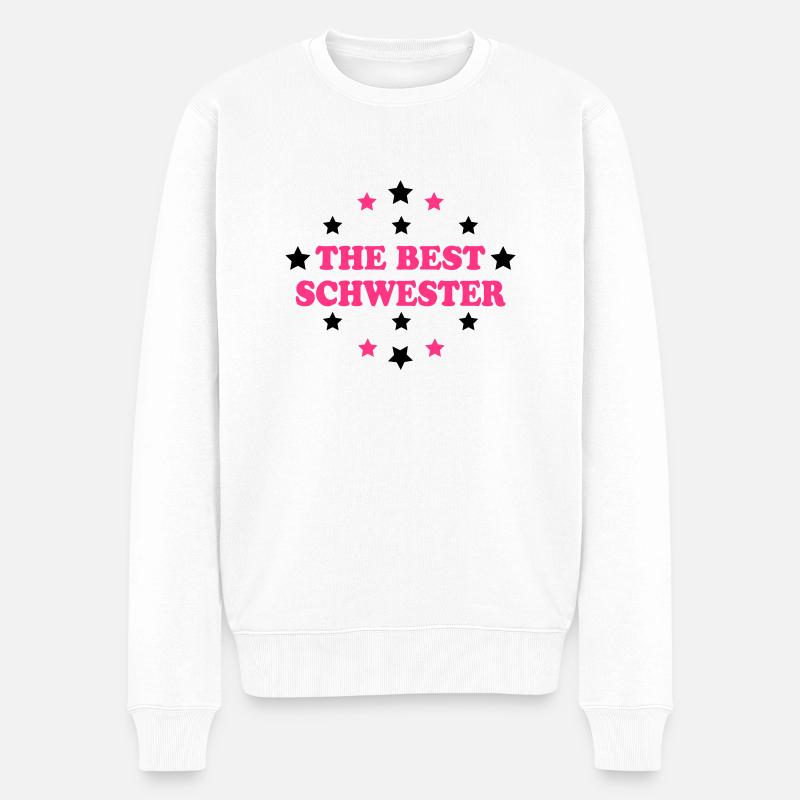 The best schwester - Pull Premium bio Homme - blanc