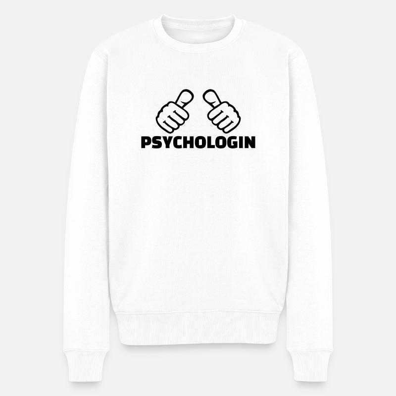 Psychologin - Männer Premium Bio Pullover - Weiß