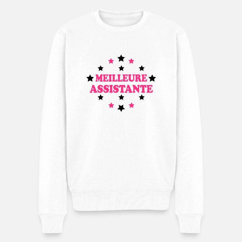 Meilleure assistante - Pull Premium bio Homme - blanc