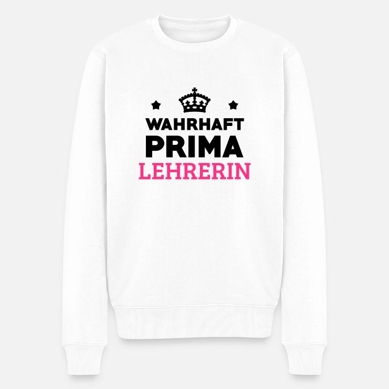 Ecole / Prof / Instit / Professeur / Maîtresse - Pull Premium bio Homme - blanc