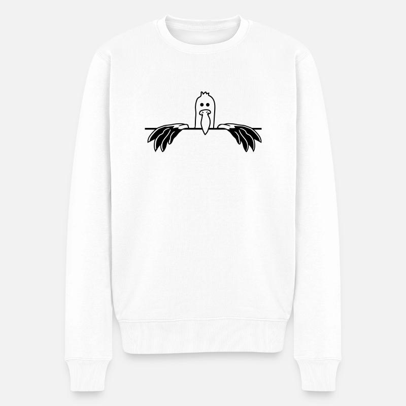 drôle description curieux moeve - Pull Premium bio Homme - blanc