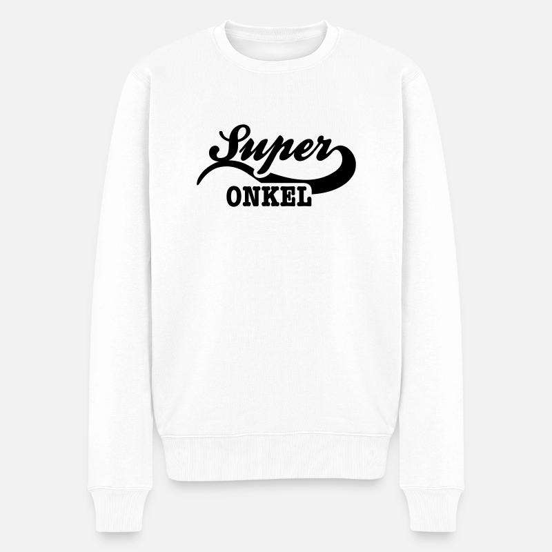 onkel - Männer Premium Bio Pullover - Weiß
