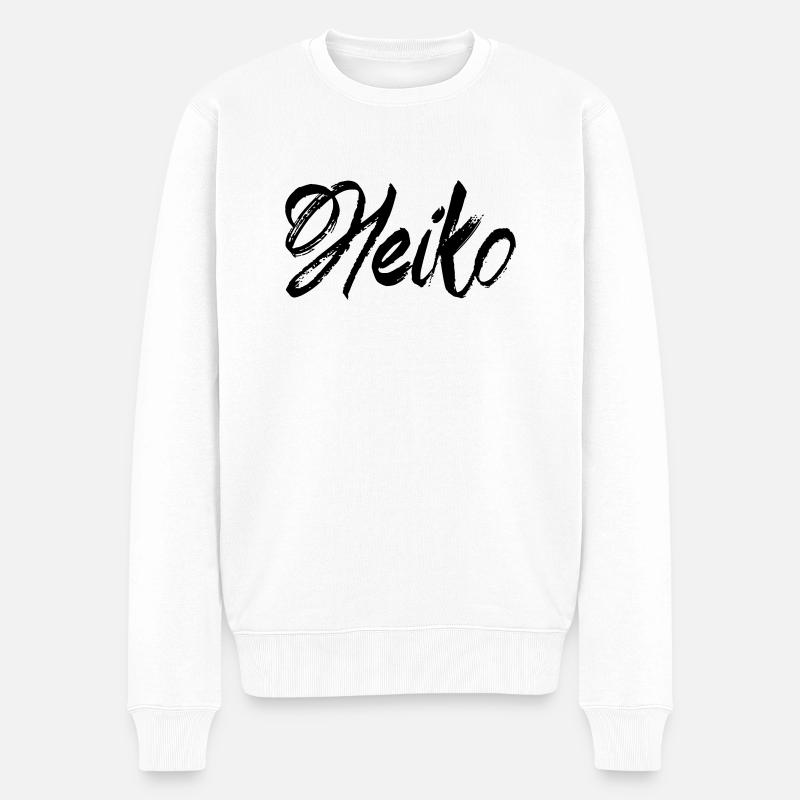 Heiko - Männer Premium Bio Pullover - Weiß