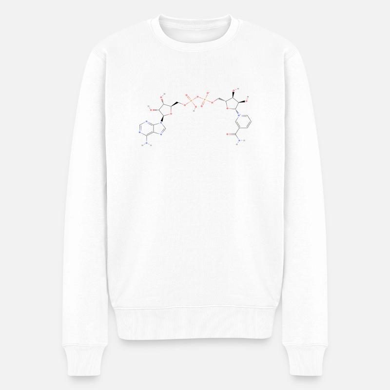Nicotinamid-Adenin-Dinukleotid-Molekül - Farbe - Männer Premium Bio Pullover - Weiß