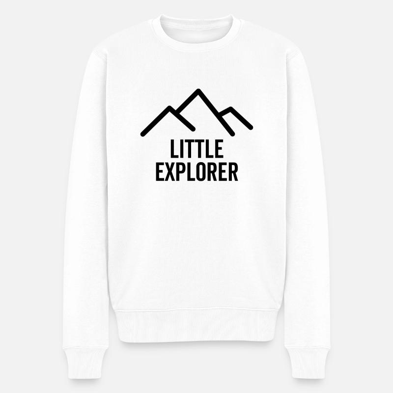 Kleiner Entdecker - Männer Premium Bio Pullover - Weiß