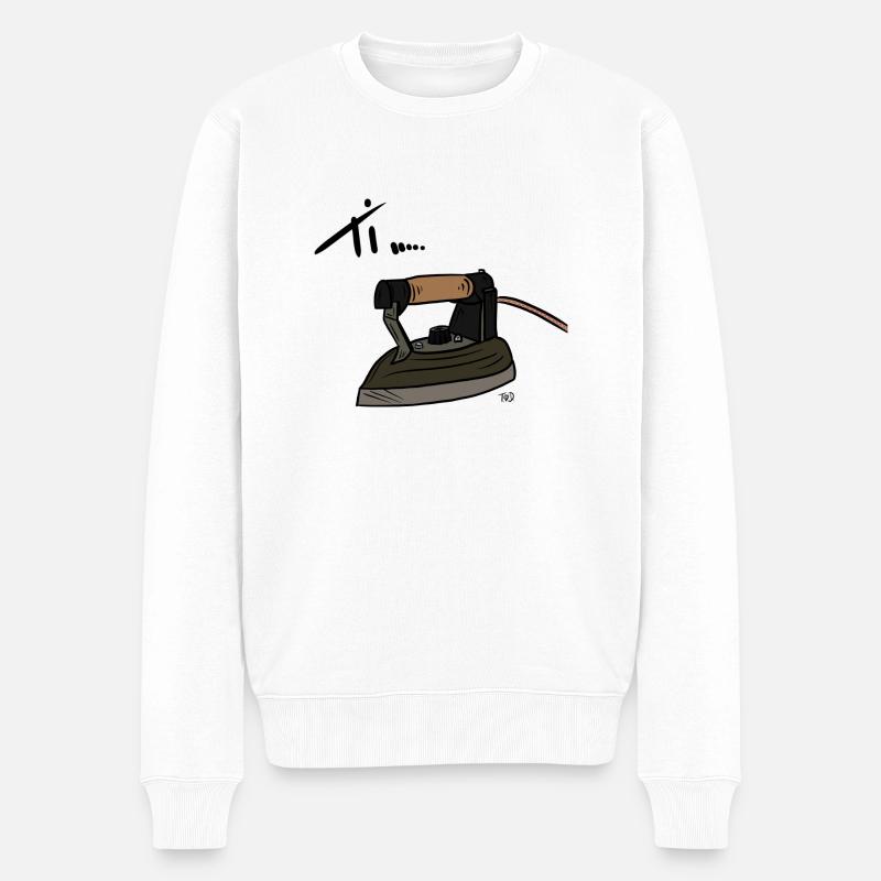 VOUS..... REPASSAGE - Pull Premium bio Homme - blanc