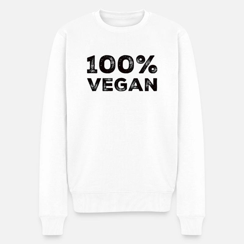 100% végétalien - Pull Premium bio Homme - blanc