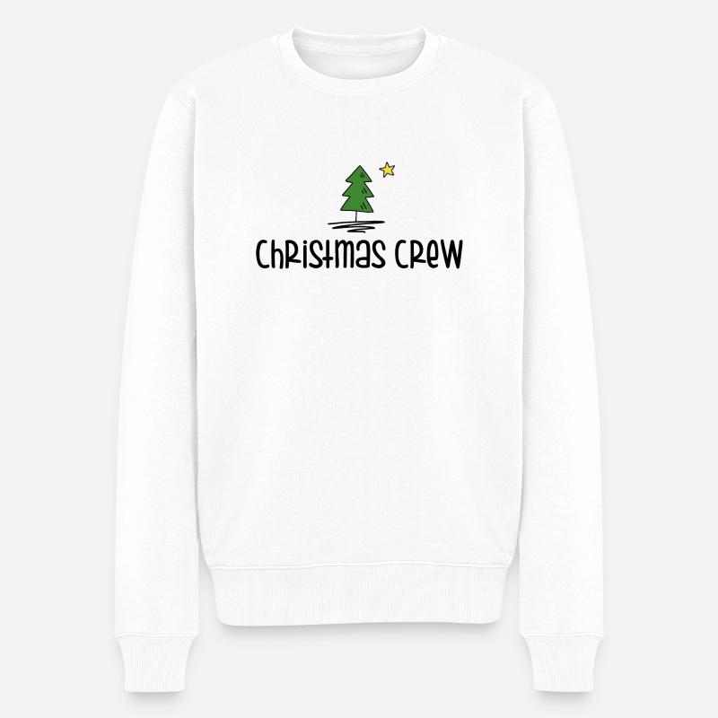 Christmas Crew - Männer Premium Bio Pullover - Weiß