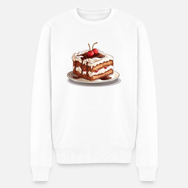 Torte - Männer Premium Bio Pullover - Weiß