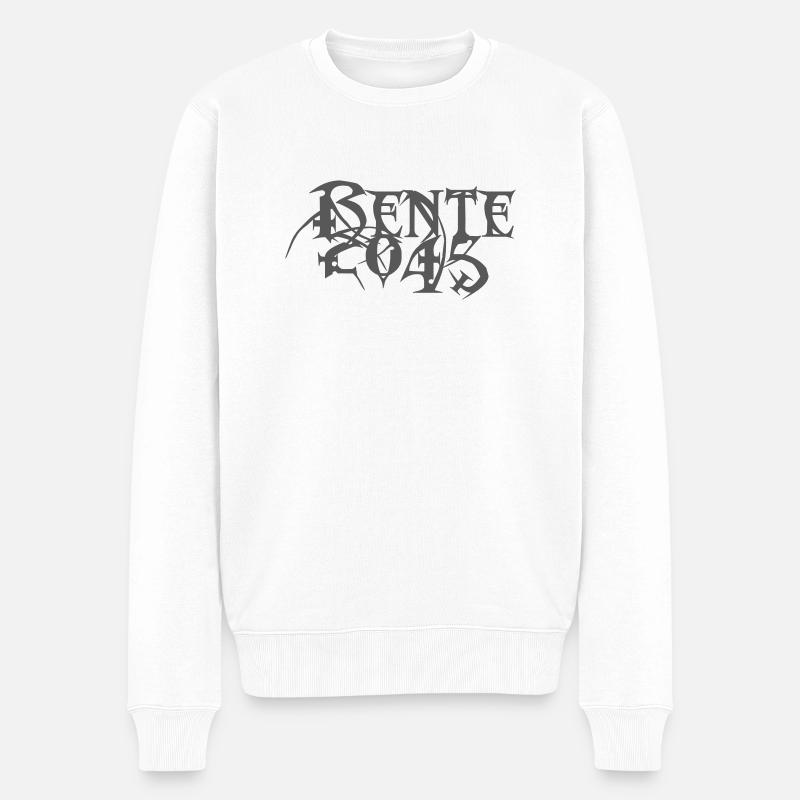 Rente 2045 - Männer Premium Bio Pullover - Weiß