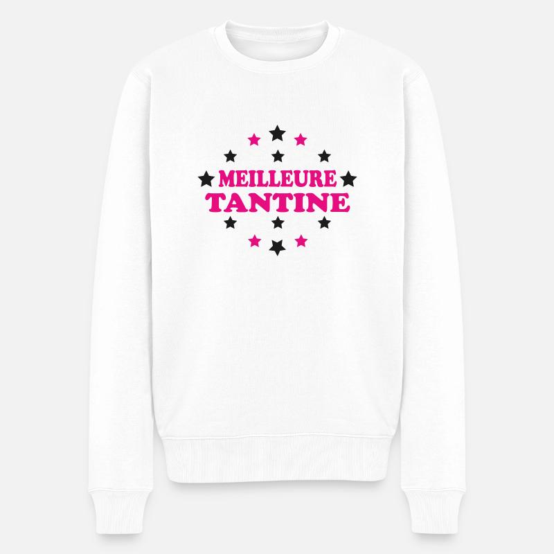 MEILLEURE TANTINE - Pull Premium bio Homme - blanc