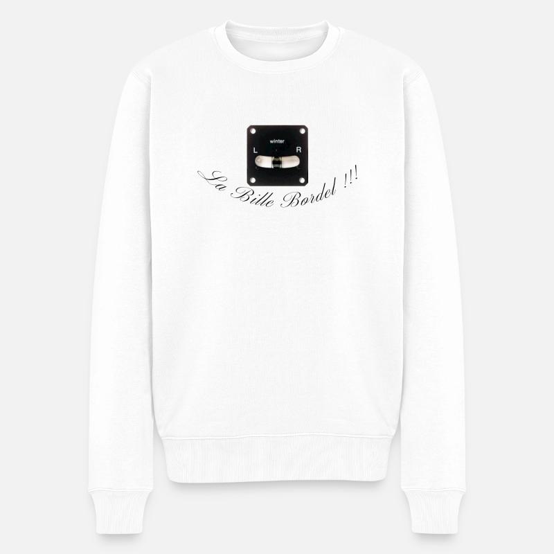 Der unordentliche Ball - Männer Premium Bio Pullover - Weiß