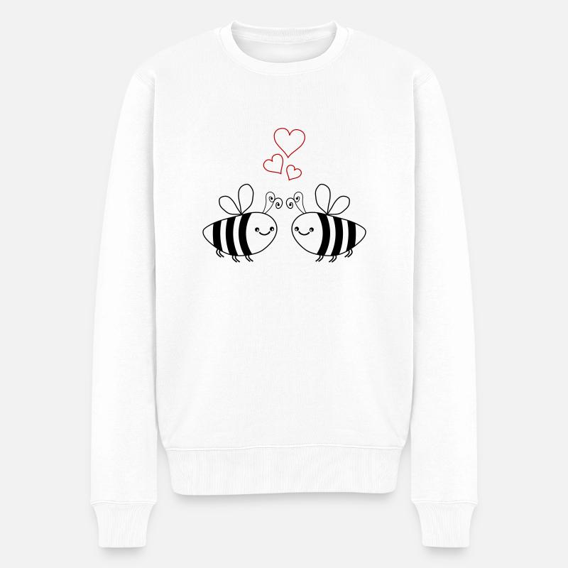 L’amour des abeilles - Pull Premium bio Homme - blanc