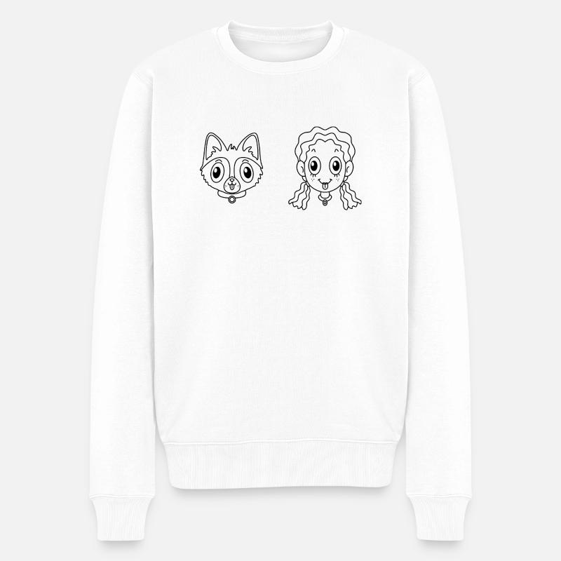 Chien - Pull Premium bio Homme - blanc