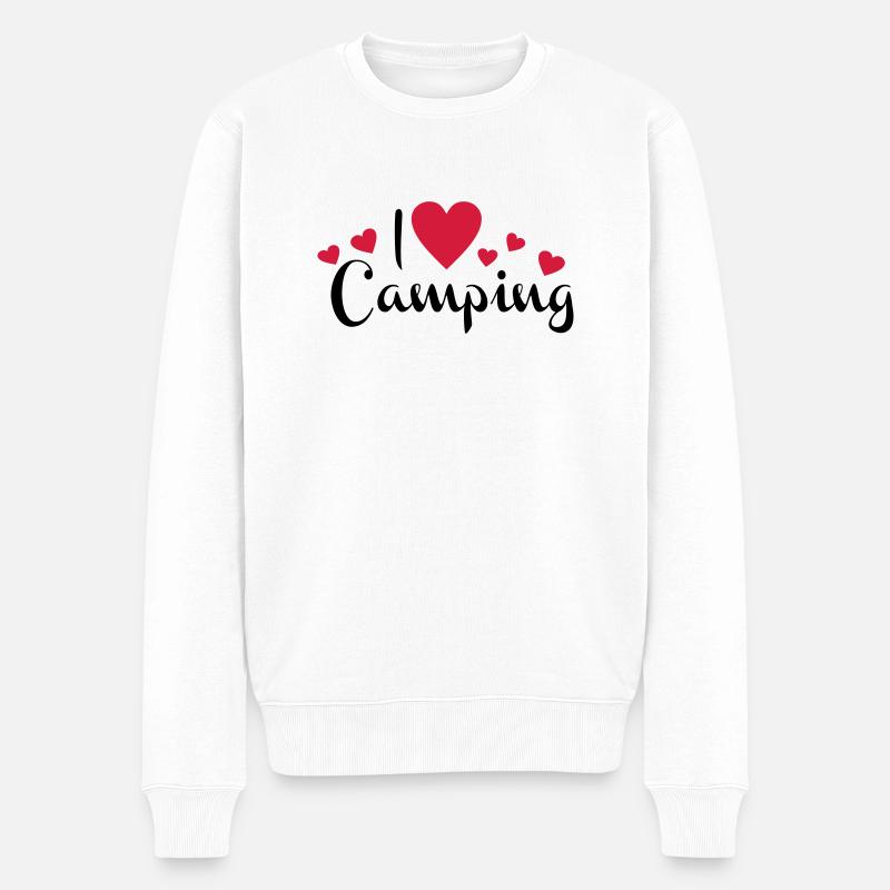 camping - Männer Premium Bio Pullover - Weiß