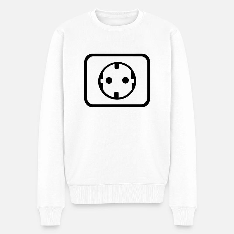 Prise - électricien - Pull Premium bio Homme - blanc
